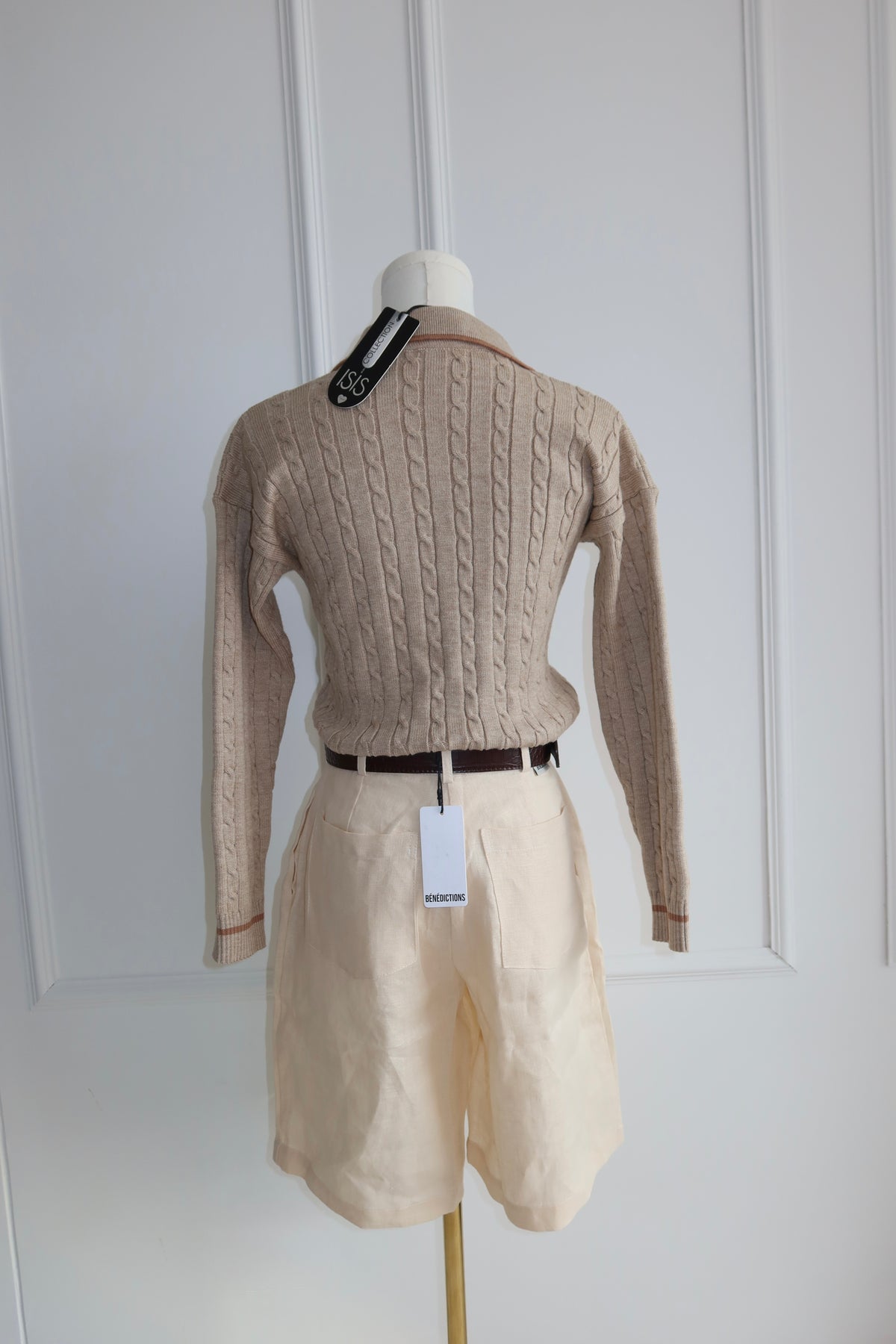 Shorts de lino/ Buzo trenzado