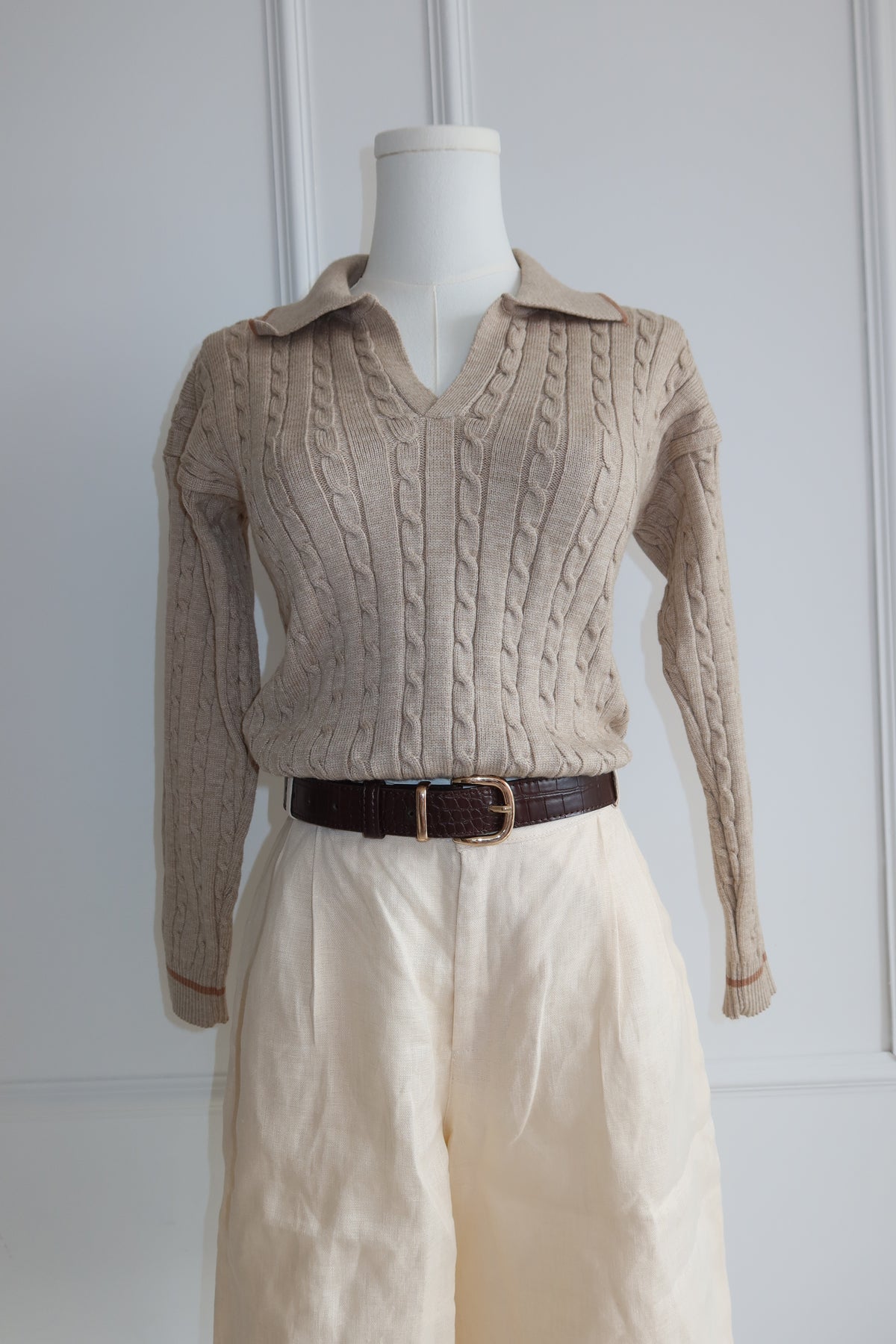 Shorts de lino/ Buzo trenzado